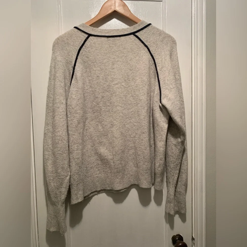 J. Crew Tipped Raglan Warm Wool Alpaca Blend Sweater XL